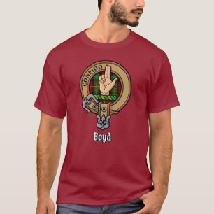 Klan Boyd Vapensköld över Tartan T Shirt