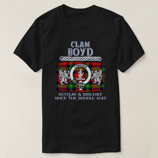 Klan Boyd vapensköld Scottish klans Scottish Surna T Shirt (Design framsida)