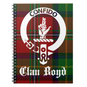 Klan Boyd Vapensköld Tartan Anteckningsbok Med Spiral