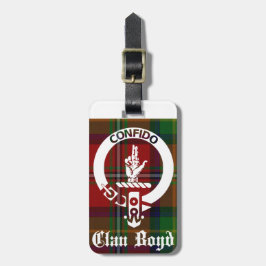 Klan Boyd Vapensköld Tartan Bagagebricka