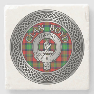 Klan Boyd Vapensköld & Tartan Knot Stenunderlägg