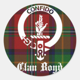 Klan Boyd Vapensköld Tartan Runt Klistermärke