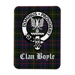 Klan Boyle Vapensköld Badge och Tartan Magnet