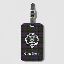 Klan Boyle Vapensköld Badge & Tartan Bagagebricka