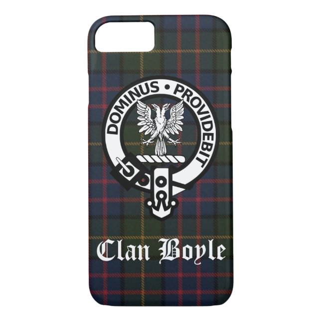 Klan Boyle Vapensköld Badge & Tartan Case-Mate iPhone Skal (Baksida)