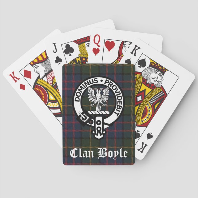 Klan Boyle Vapensköld Badge & Tartan Casinokort (Baksidan)