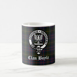 Klan Boyle Vapensköld Badge & Tartan Kaffemugg