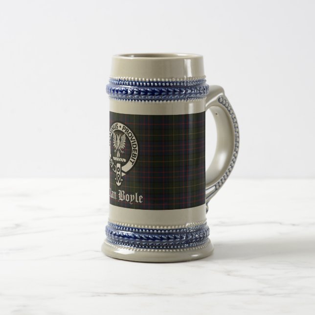 Klan Boyle Vapensköld Badge & Tartan Sejdel (Framsida höger)