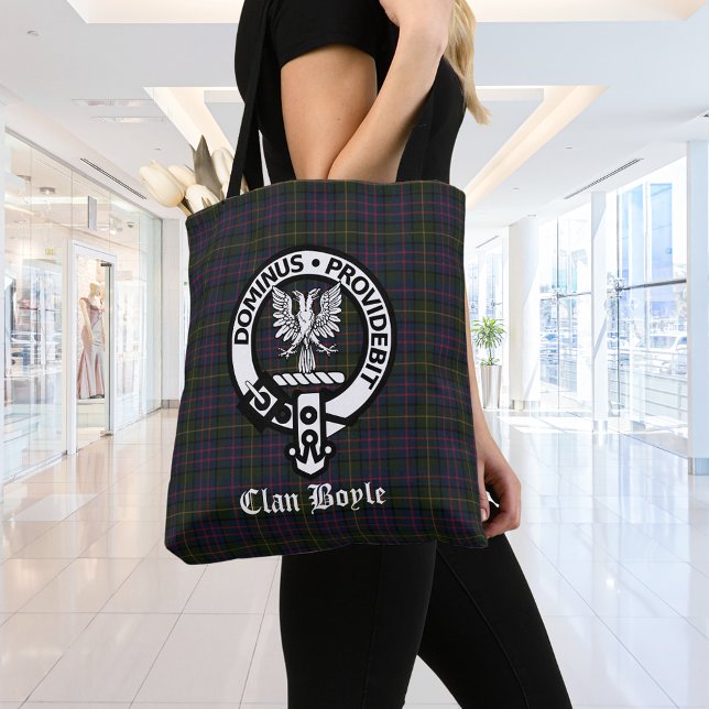 Klan Boyle Vapensköld Badge & Tartan Tygkasse (Skapare uppladdad)