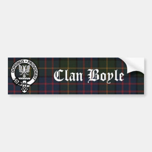 Klan Boyle Vapensköld & Tartan Bildekal