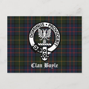 Klan Boyle Vapensköld & Tartan Vykort