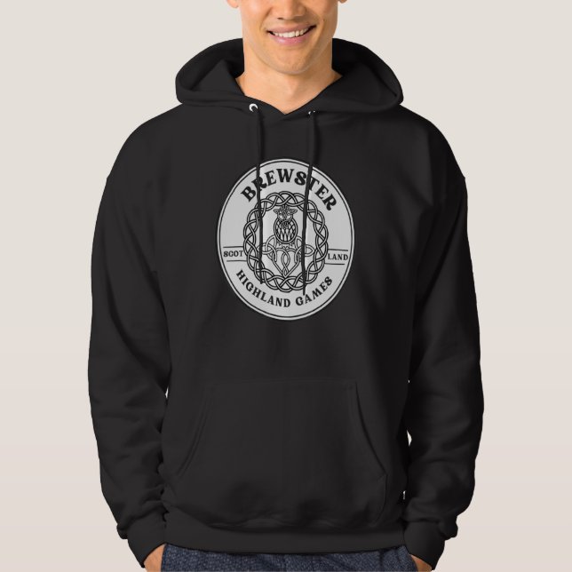 Klan Brewster Scottish Thistle Highland Games Hoodie (Framsida)