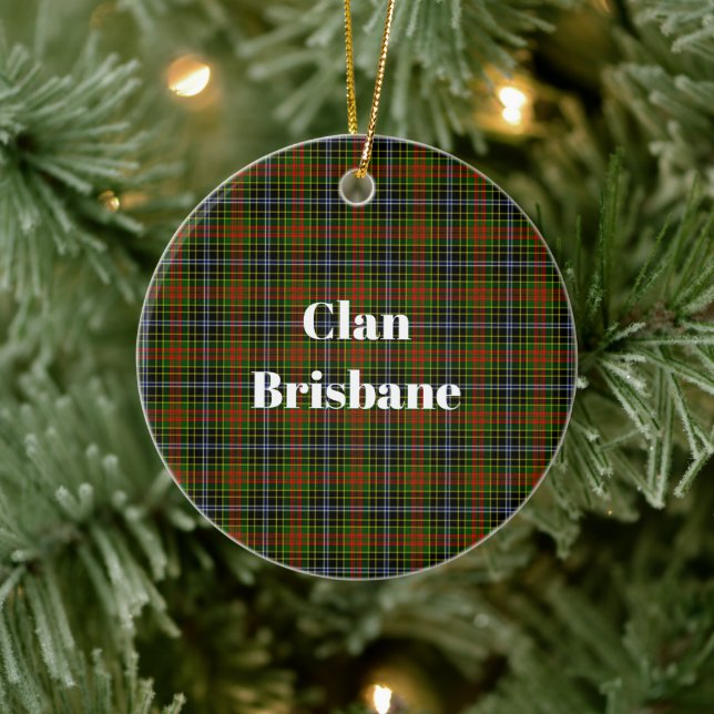 Klan Brisbane Tartan Julgransprydnad Keramik (Träd)