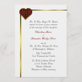 Klan Brodie Play Heart Wedding bjudande Inbjudningar