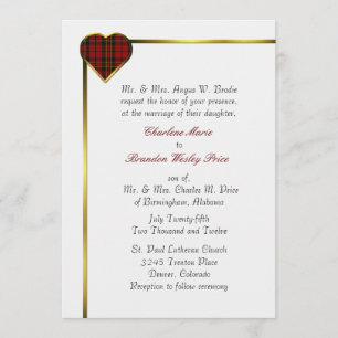 Klan Brodie Play Heart Wedding bjudande Inbjudningar