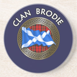 Klan Brodie Tartan Knot & Flagga Underlägg