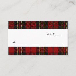 Klan Brodie Tartan Play Bröllop Escort-kort Placeringskort