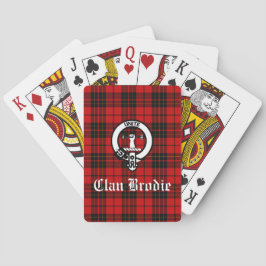 Klan Brodie Vapensköld Badge och Tartan Casinokort