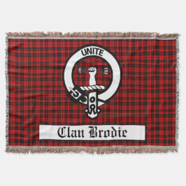 Klan Brodie Vapensköld Badge & Tartan Filt