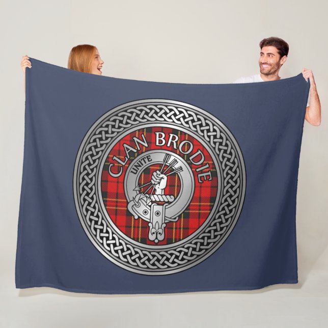 Klan Brodie Vapensköld & Tartan Knot Fleecefilt (På plats)