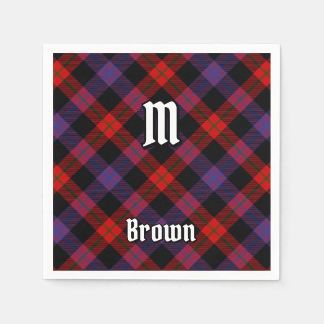 Klan Brown Tartan Pappersservett (Framsidan)