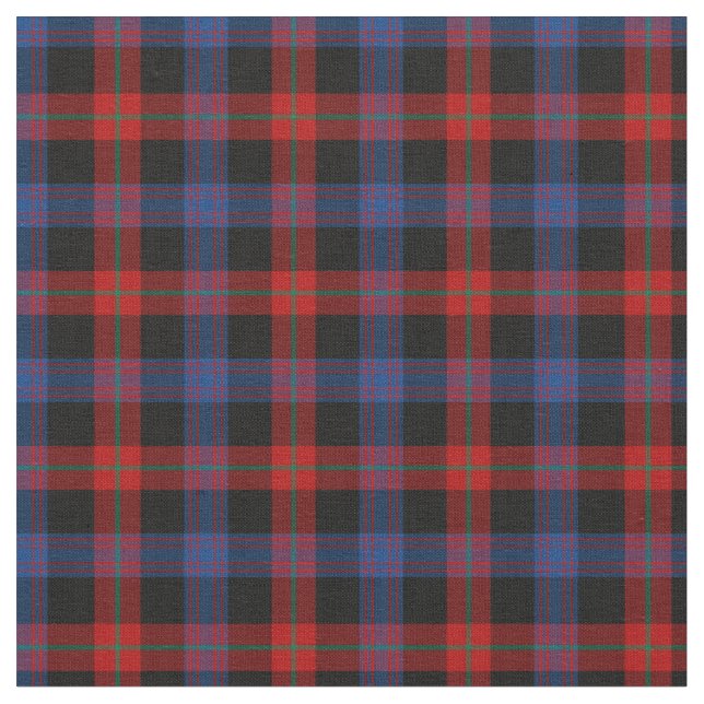 Klan Brown Tartan Tyg (Närbild)