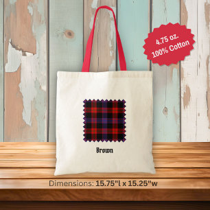 Klan Brown Tartan Tygkasse