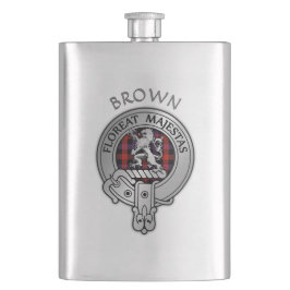 Klan Brown Vapensköld och Tartan Fickplunta