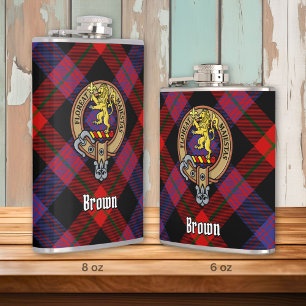 Klan Brown Vapensköld över Tartan Fickplunta
