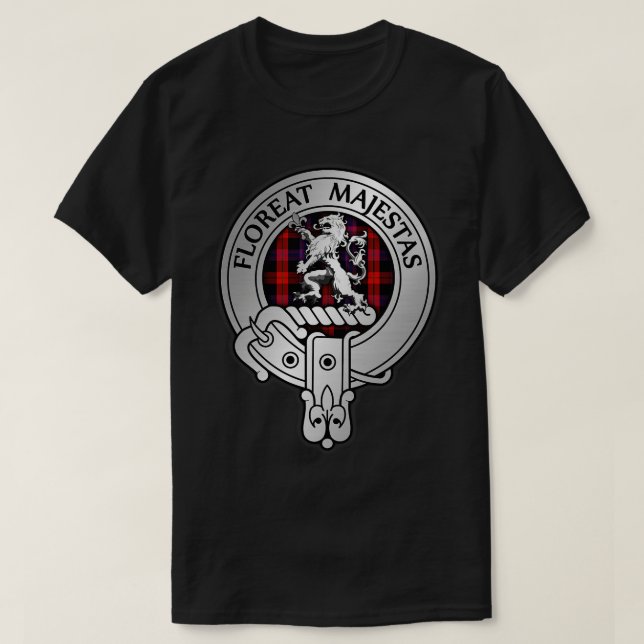 Klan Brown Vapensköld Tartan T Shirt (Design framsida)