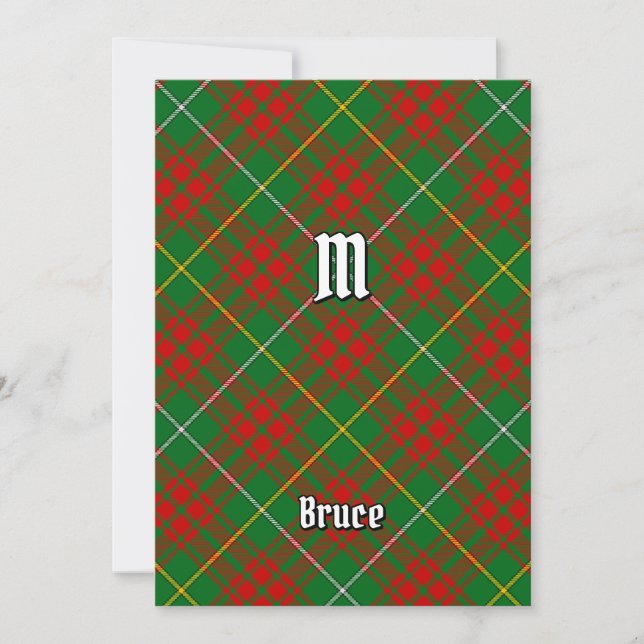 Klan Bruce Hunting Tartan Inbjudningar (Framsida)