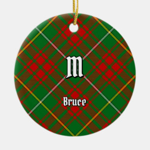 Klan Bruce Hunting Tartan Julgransprydnad Keramik
