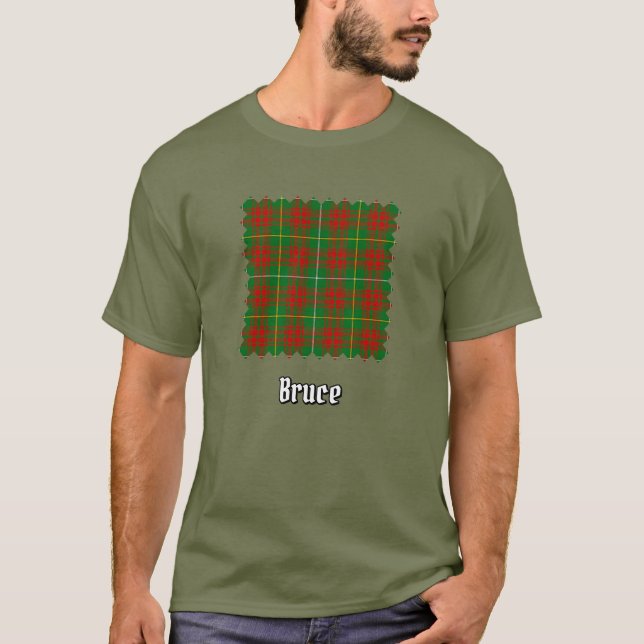 Klan Bruce Hunting Tartan T Shirt (Framsida)