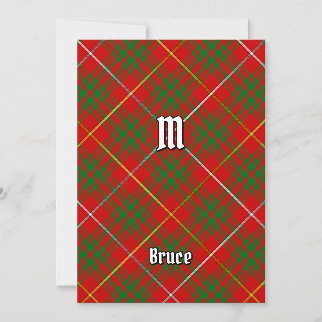 Klan Bruce Tartan Inbjudningar (Framsida)