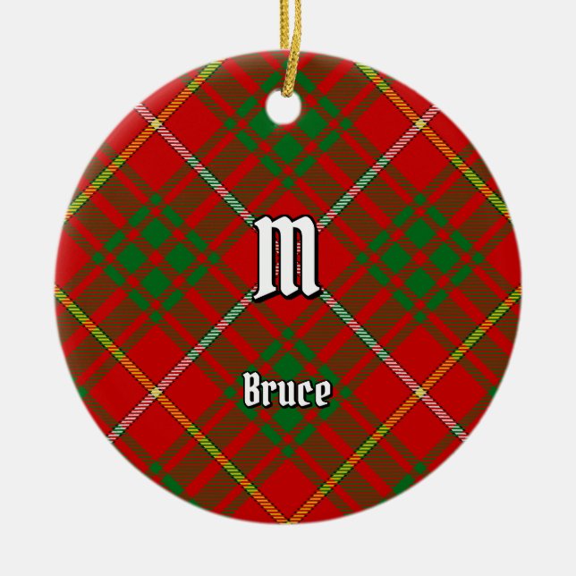 Klan Bruce Tartan Julgransprydnad Keramik (Framsidan)