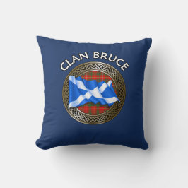 Klan Bruce Tartan Knot & Flagga Kudde