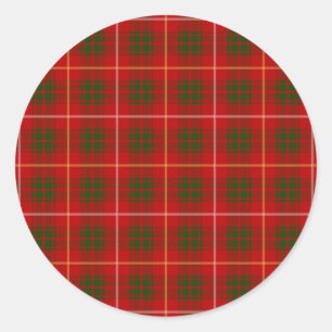Klan Bruce Tartan Runt Klistermärke