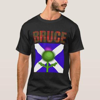 Klan Bruce Tartan Scottish Family Namn Scotland Pr T Shirt