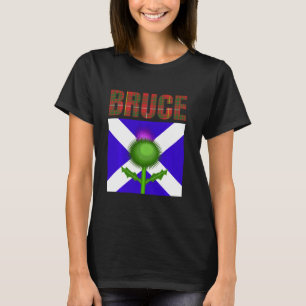 Klan Bruce Tartan Scottish Family Namn Scotland Pr T Shirt