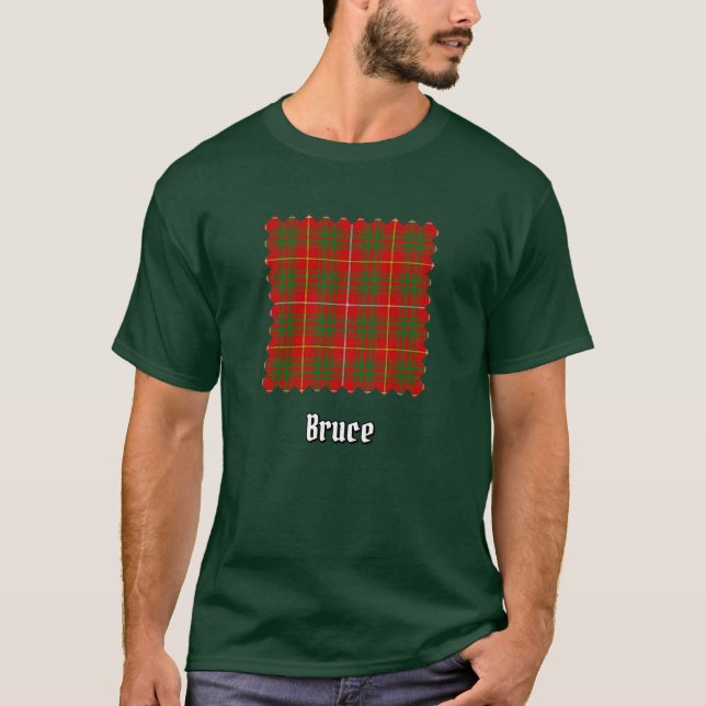 Klan Bruce Tartan T Shirt (Framsida)