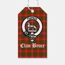 Klan Bruce Vapensköld Badge & Tartan Anpassningsba Presentetikett