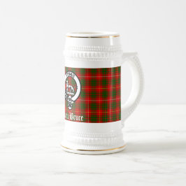 Klan Bruce Vapensköld Badge & Tartan Anpassningsba Sejdel
