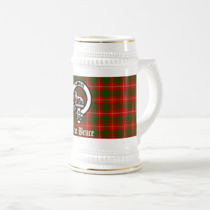 Klan Bruce Vapensköld Badge & Tartan Anpassningsba Sejdel