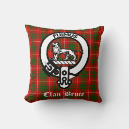 Klan Bruce Vapensköld Badge & Tartan Kudde
