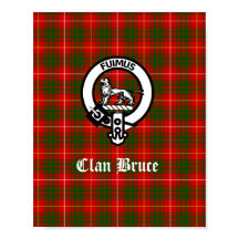 Klan Bruce Vapensköld Badge & Tartan