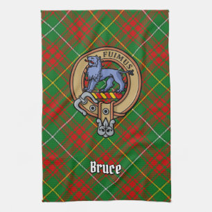 Klan Bruce Vapensköld över Hunting Tartan Kökshandduk