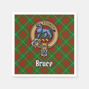 Klan Bruce Vapensköld över Hunting Tartan Pappersservett