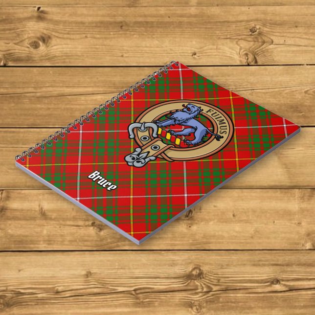 Klan Bruce Vapensköld över Tartan Anteckningsbok (Skapare uppladdad)