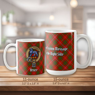 Klan Bruce Vapensköld över Tartan Kaffemugg