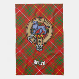 Klan Bruce Vapensköld över Tartan Kökshandduk